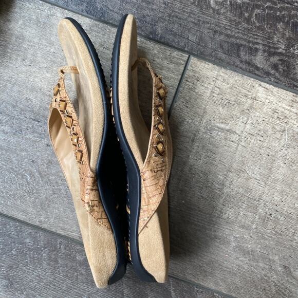 Vionic Rest Floriana 340 Gold Cork Women's Flipflops Size 7 - Picture 10 of 10